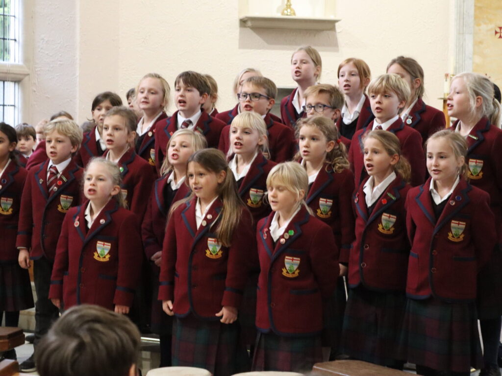 students singing