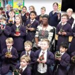 A picture of schoolchildren